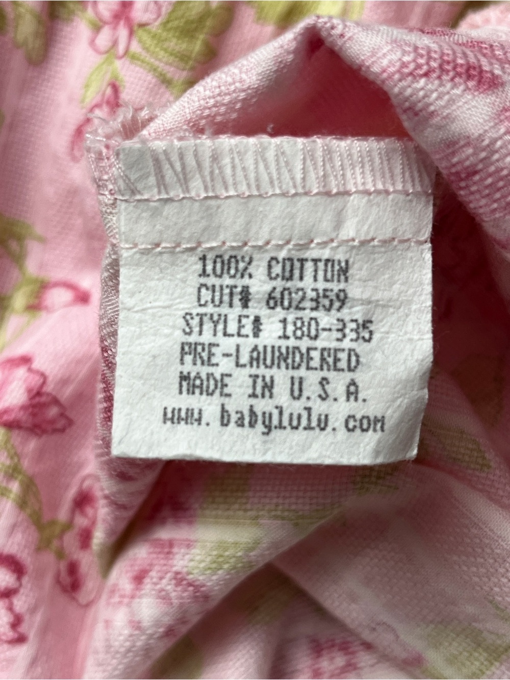 Baby Lulu 1990s Vintage Pink Floral Cotton Dress Size 6 - Picture 12 of 13